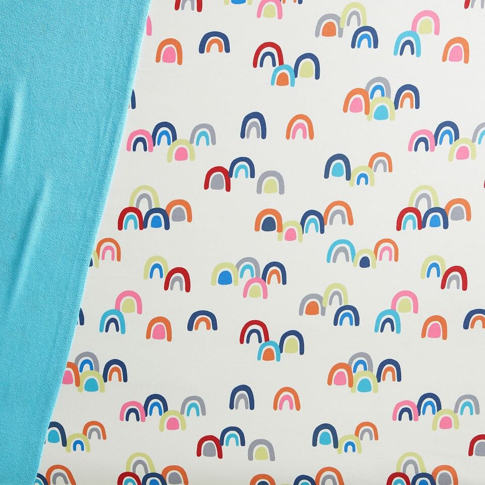 Organic Rainbow Cot Fitted Sheet West Elm Australia